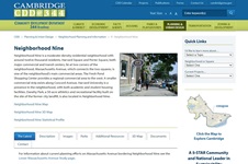 A screenshot of the Neighborhood Nine webpage. Click to visit the page.