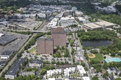 Aerial shot of the Alewife Neighborhood