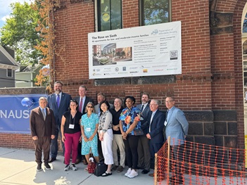 City, State, and Organizational leaders celebrating the launch of construction of affordable housing at 49 sixth st