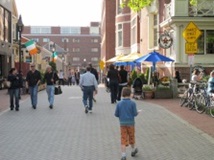 On foot in Harvard Square
