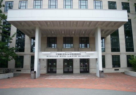 Front entrance of Cambridge Rindge and Latin School