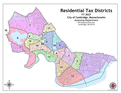 Cambridge Residential Tax Map for FY27