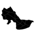 Icon of Cambridge with neighborhood borders