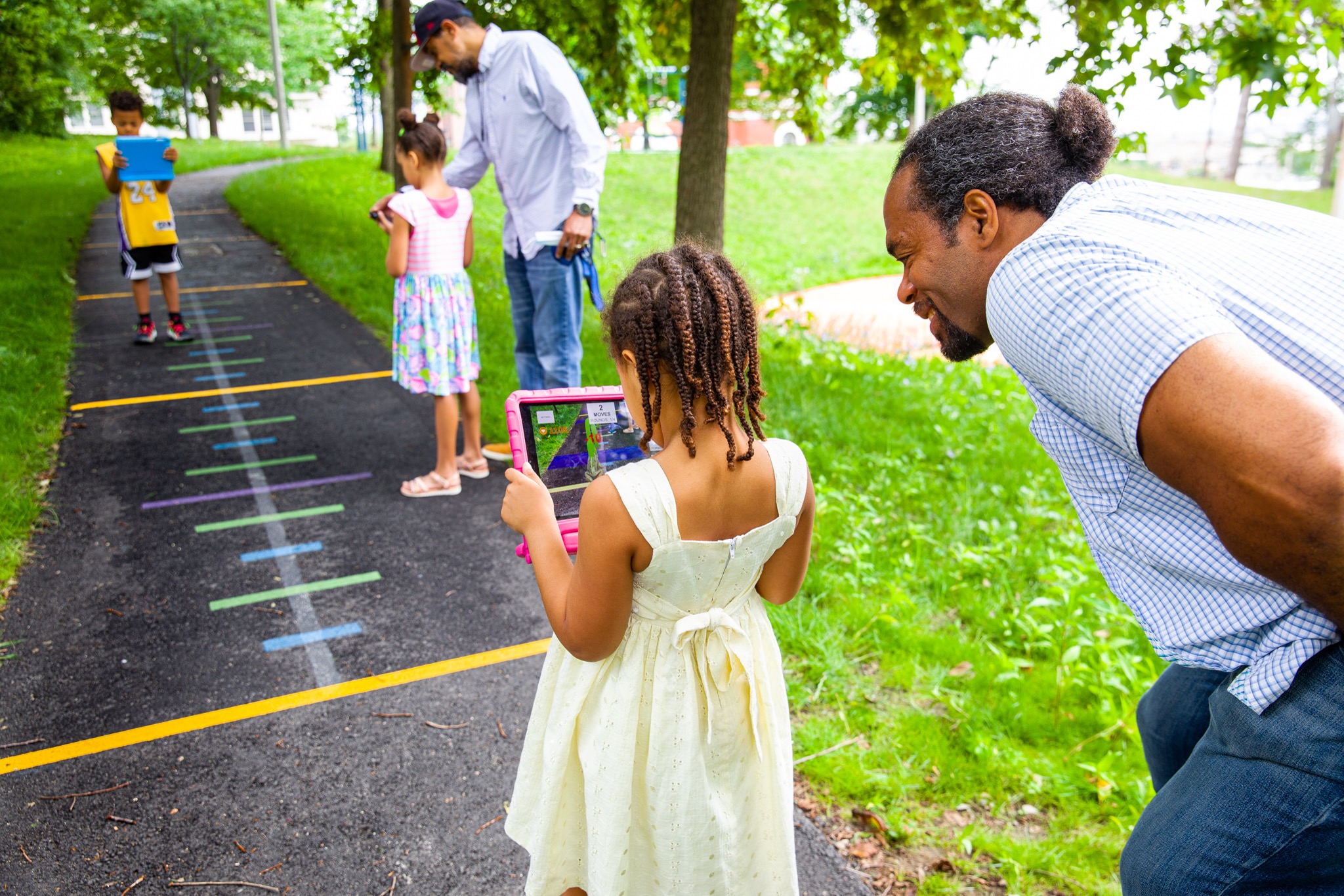 Math Trail Kids and ipads
