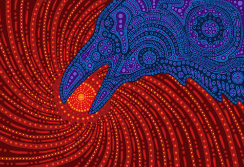 Andromeda Lisle painting of raven.