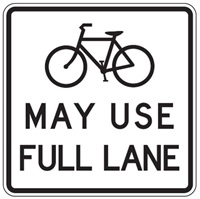 Bicycles May Use Full Lane