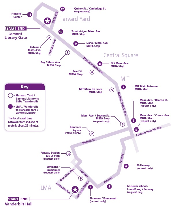 M2 shuttle map