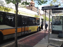 bus stop at Senior Center