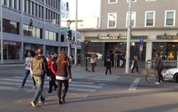 walking in Central Sq