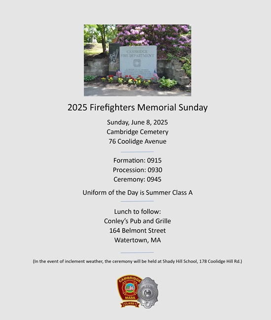 Firefighters Memorial Sunday poster - 2025