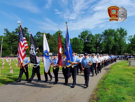 Firefighters Memorial Sunday poster - marching