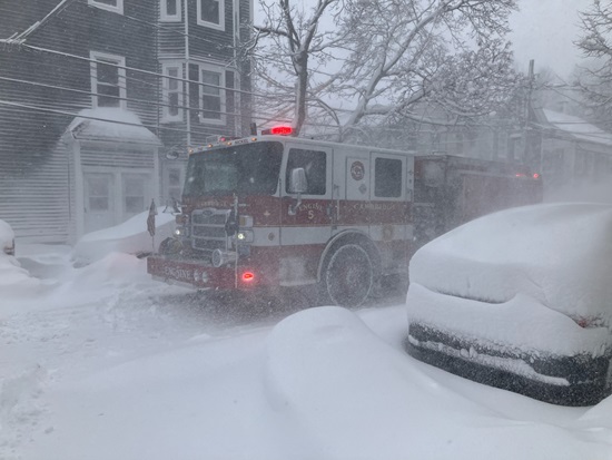 Engine 5 responding during Blizzard - Feb 23, 2026 - 1