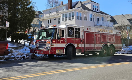 gas investigation - Rescue 1 staged for a residential investigation