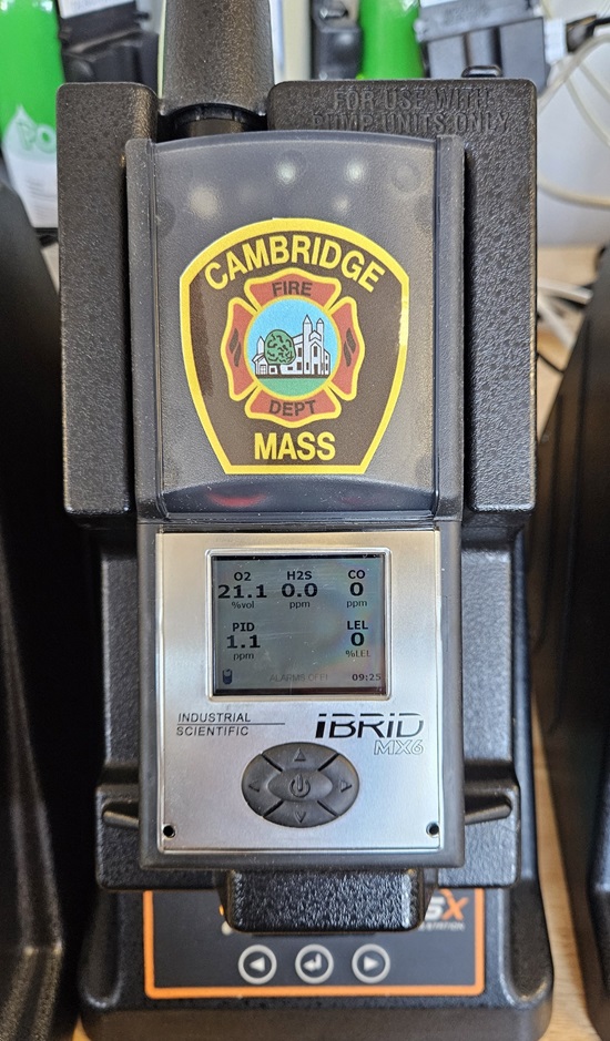 a fire departent air and gas sampling meter
