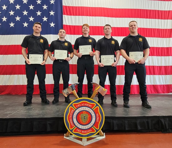 Recruit Firefighter graduation - Feb 10,2026 - the 5 Ca,bridge graduates