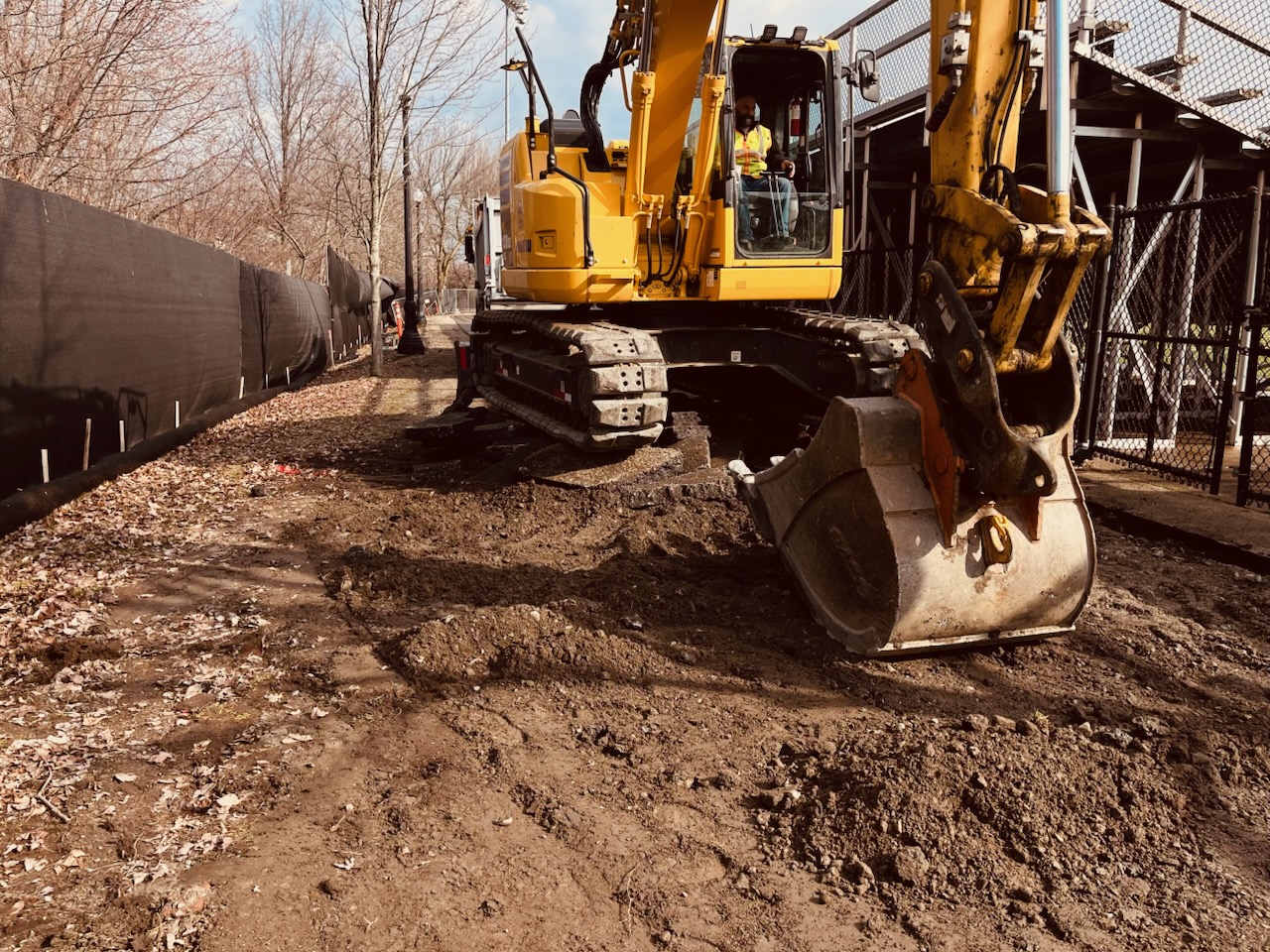Crew removing old path pavement March 26, 2026