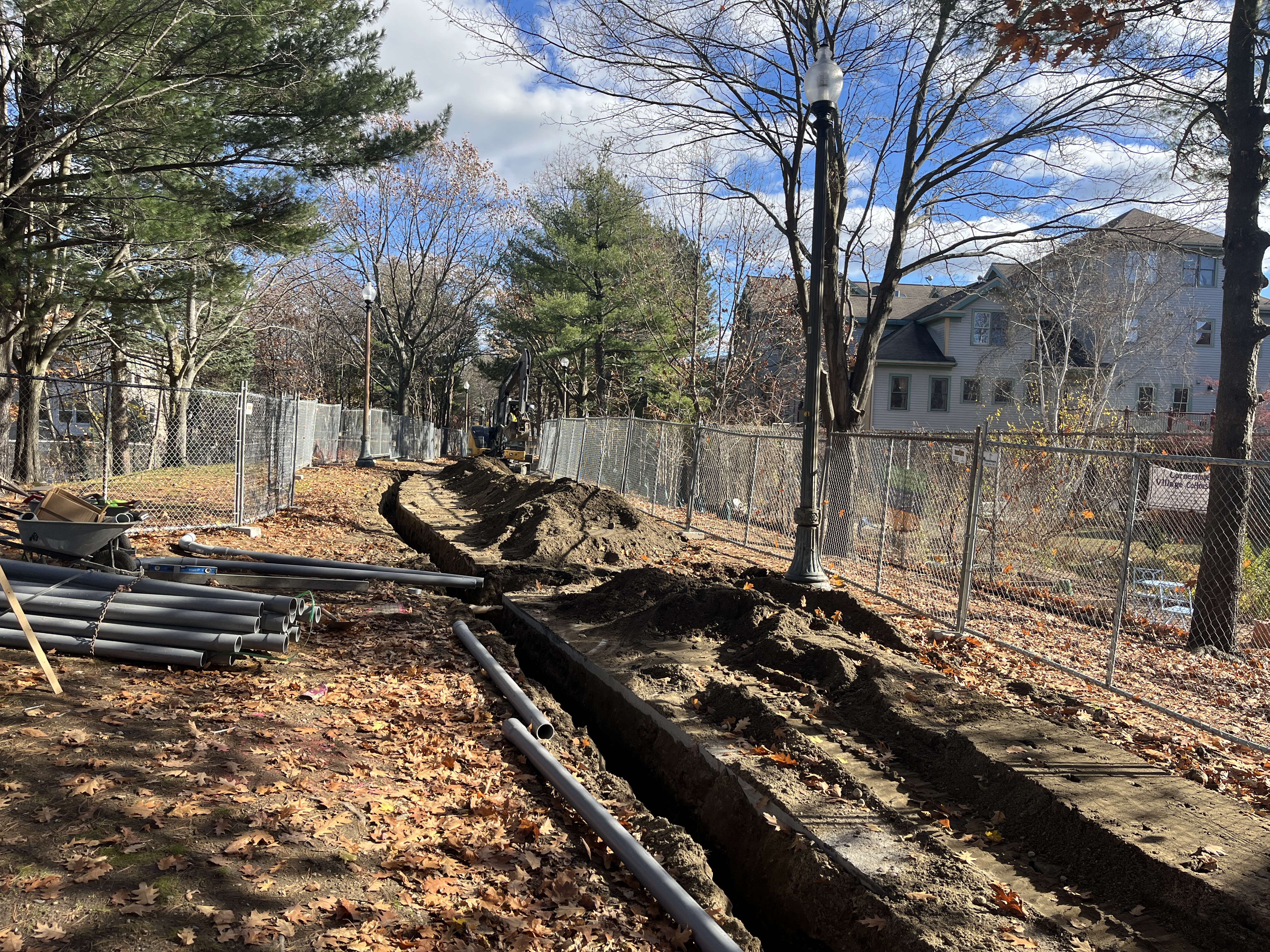 Construction at Linear Park