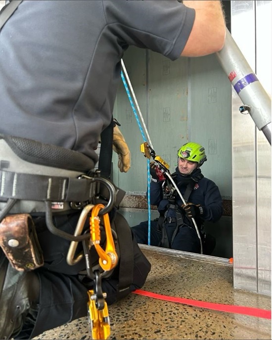 Elevator Blind Shaft Rescue Training - 25Feb2025 - 4