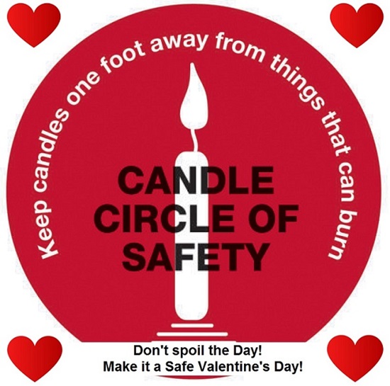 Valentine's Day candle safety