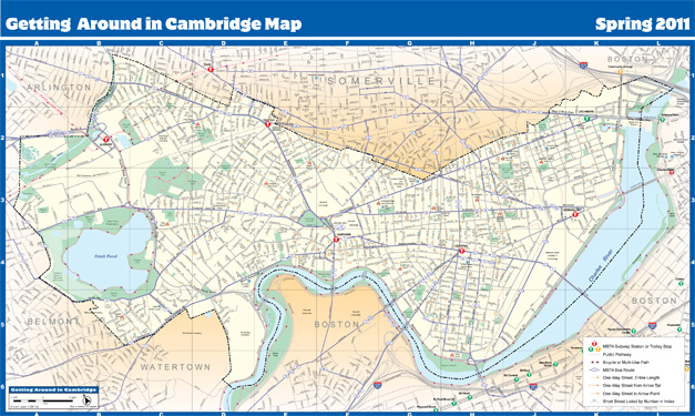 Getting Around Cambridge street map