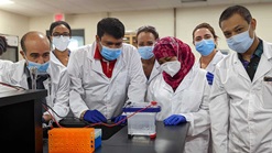Biomedical Careers Program participants in a laboratory