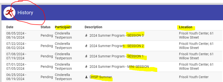 Example - Summer Trax Enrollment