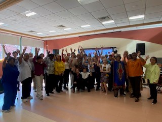 Older adults and Council on Aging staff celebrate