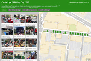 Screenshot Storymap PARKingDay2018 