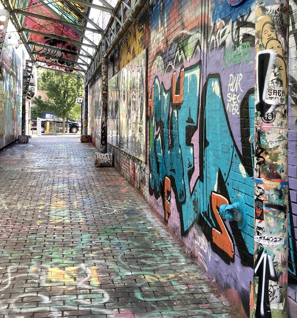 Winning photo of Graffiti Alley for the 2025 Resident Parking Permit Sticker