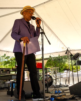 Jose Masso hosts Jazz Stage from Cambridge Jazz Festival at the 2024 Cambridge Arts River Festival. (Luis Cotto photo)
