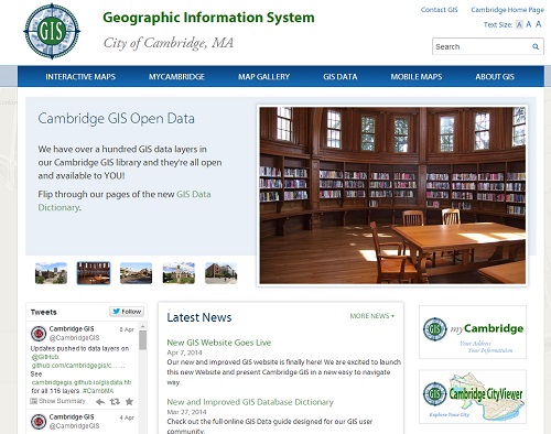 GIS Homepage Screenshot