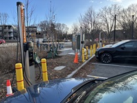 Electric vehicle charger at Fresh Pond