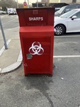 Sharps disposal box on Green Street