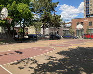 Basketball court in Cambridge