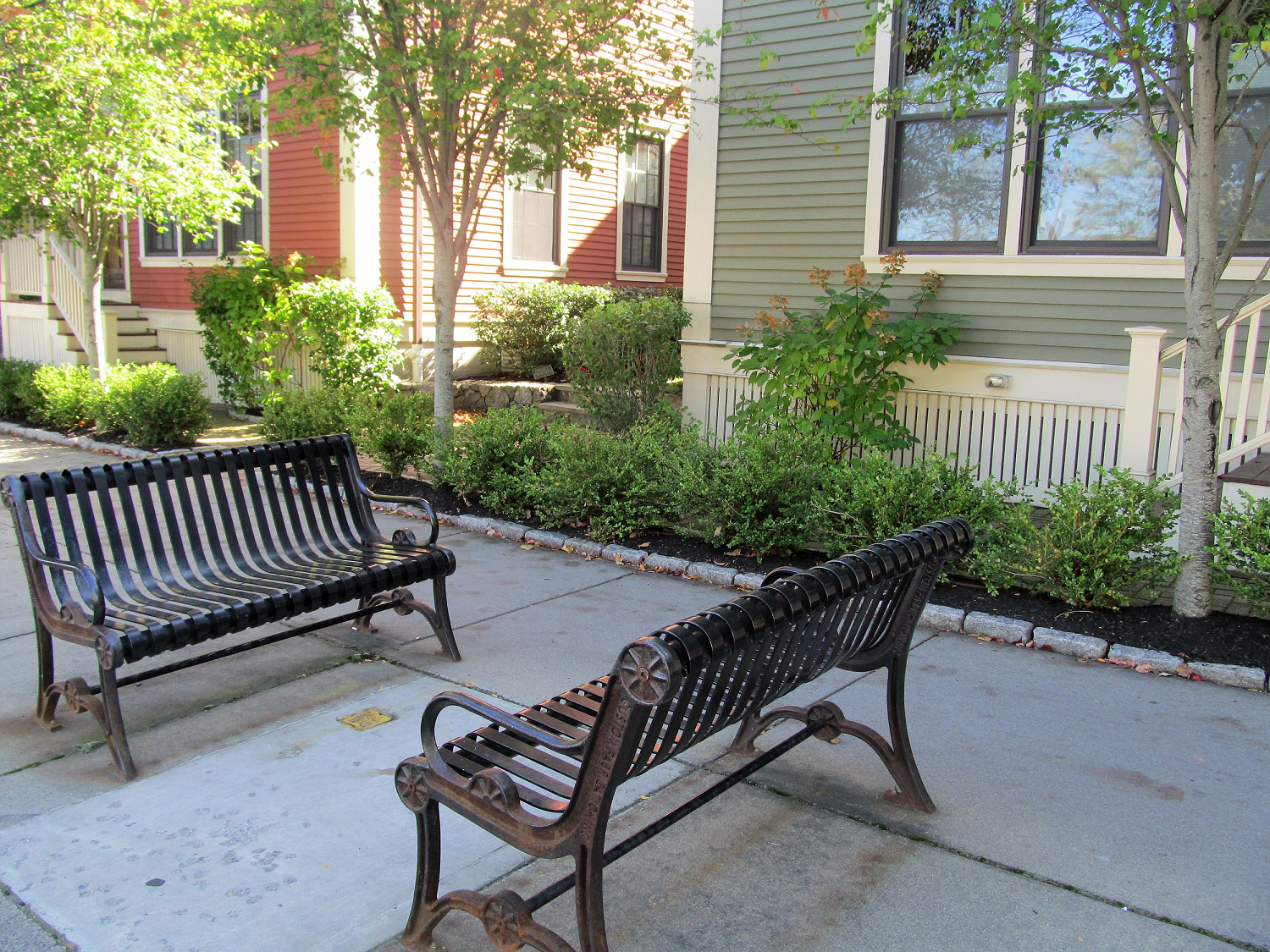 Two benches facing each other