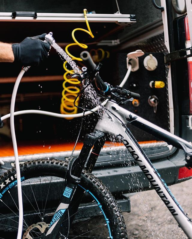 Bike being washed