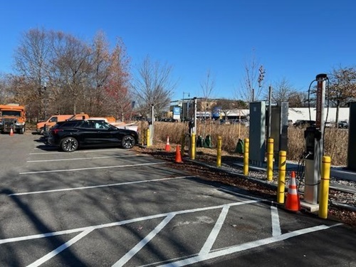 EV charging station at Fresh Pond