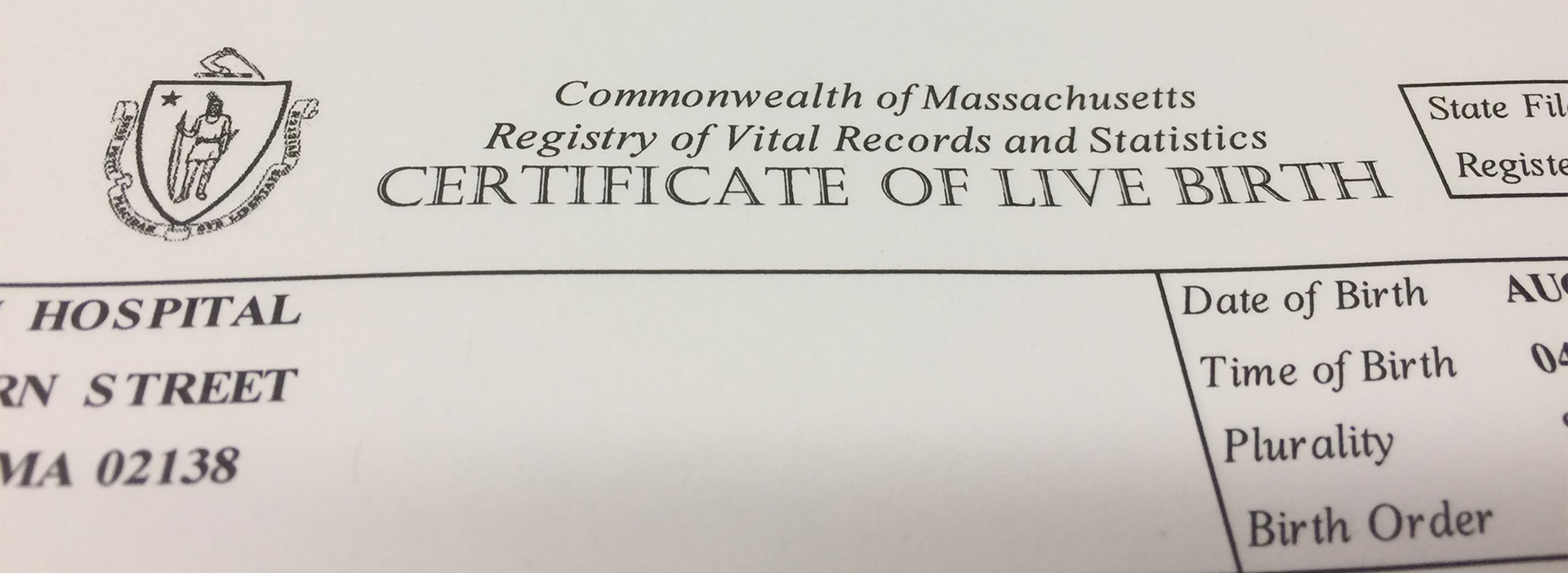 Order A Certified Copy Of A Birth Certificate City Of Cambridge Ma