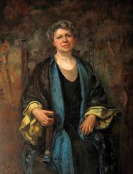 Portrait of Edith Lesley Wolfard by Caroline Nettleton Thurber, 1928, Lesley University Archives